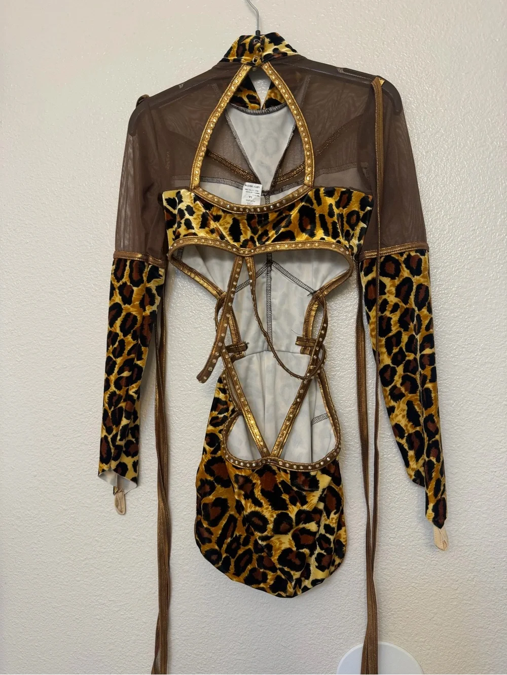 Velvet animal print dance costume 21113 FEARLESS print crystal contemporary SA
